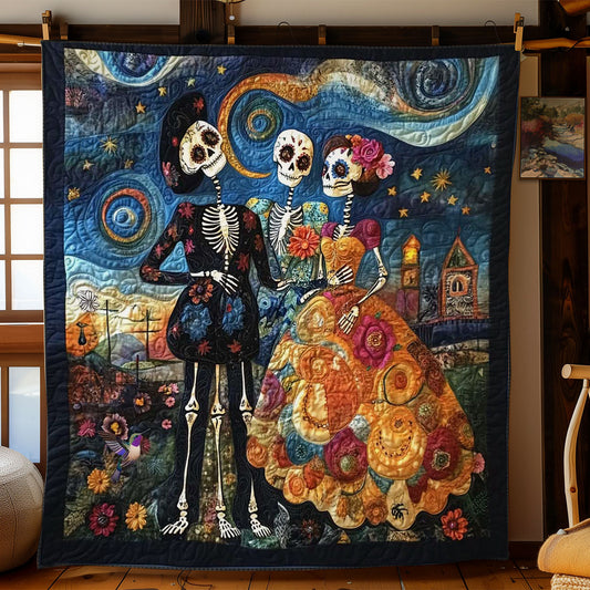 Day Of The Dead Midnight Glow WN2810028CL Quilt