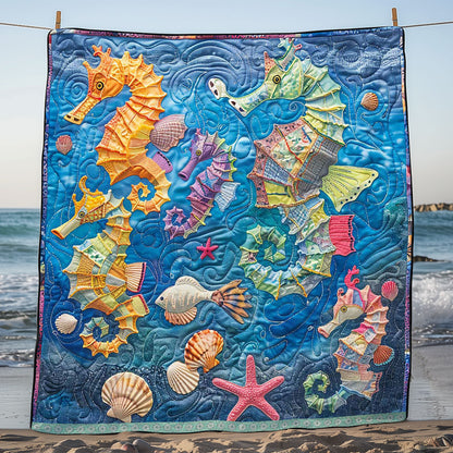 Seahorse Parade WP0409042CL Quilt
