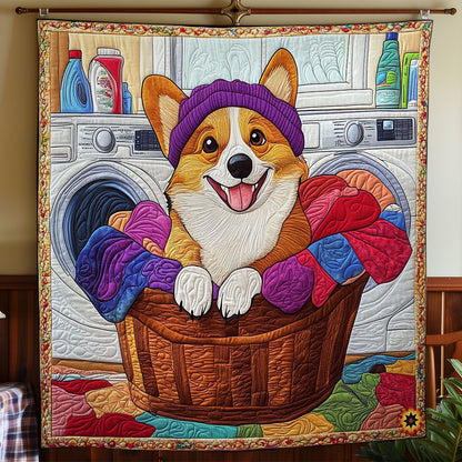 Laundry Corgi WY0312023CL Quilt