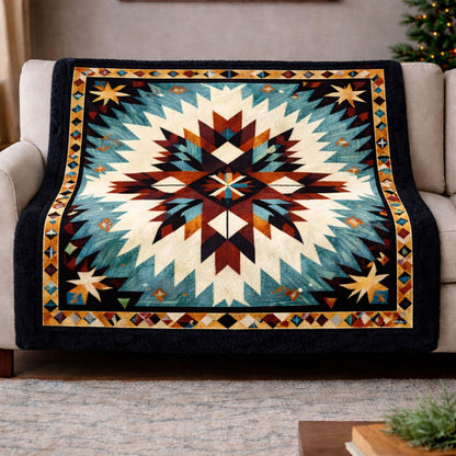 Tribal Pattern KL2401008CL Faux Fur Throw Blanket