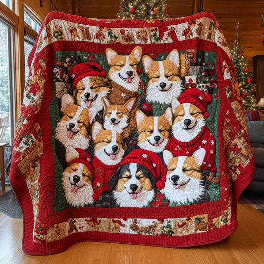 Christmas Corgi WJ2709002CL Quilt