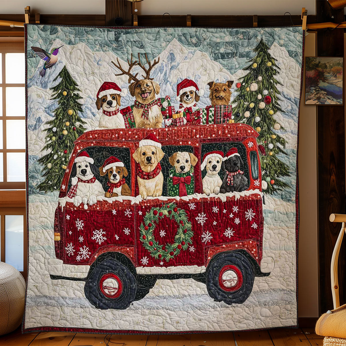 Holiday Dog Parade WN2510049CL Quilt