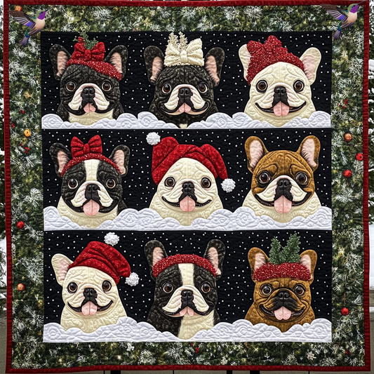 Winter French Bulldog XR0212006CL Quilt