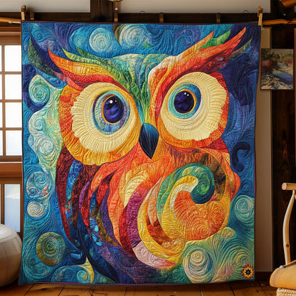 Colorful Abstract Owl WY0811013CL Quilt