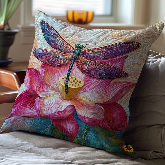 Dragonfly And Lotus WY2512072CL Quilt Pillow Case