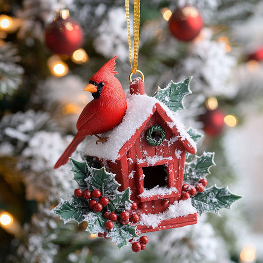 Snowy Cardinal WN2110088CL Christmas Ornament