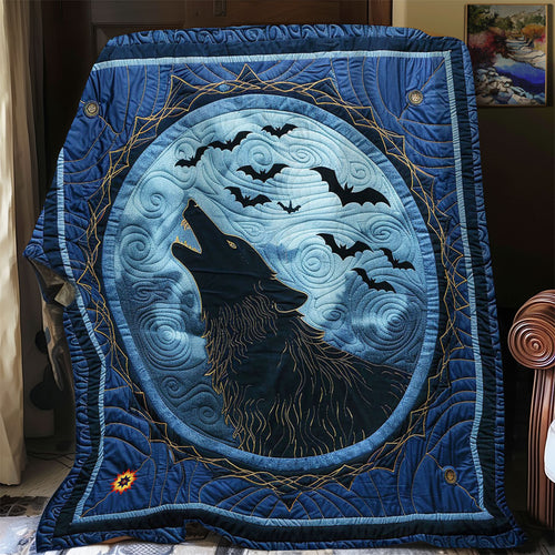 Full Moon Wolf WJ1712015CL Quilt