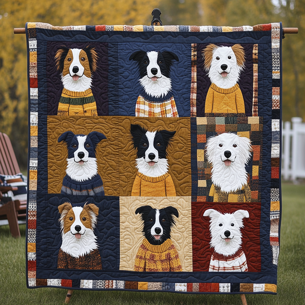 Sparkling Border Collie WN2009035CL Quilt