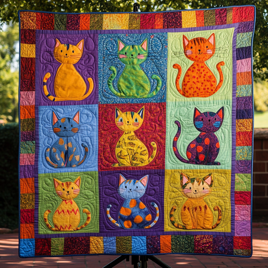 Whimsical Cats WG1601041CL Quilt