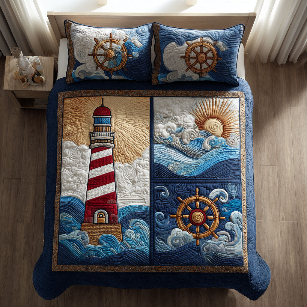 Golden Horizon Lighthouse CW1108033CL Duvet Cover Set