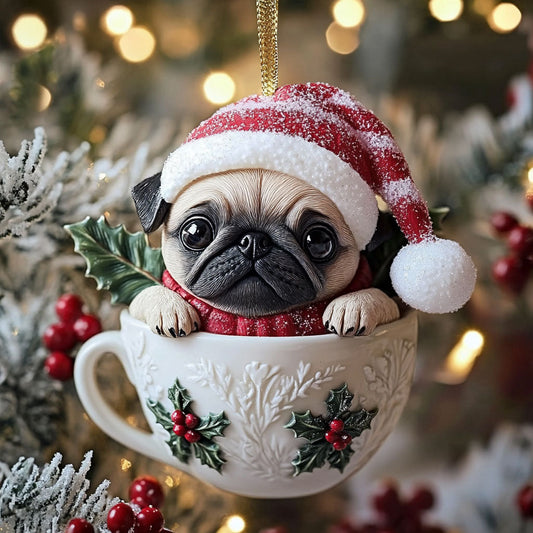 Yuletide Pug CP1510101CL Christmas Ornament