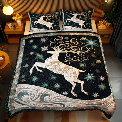 Christmas Elegant Reindeer WJ1710026CL Duvet Cover Set