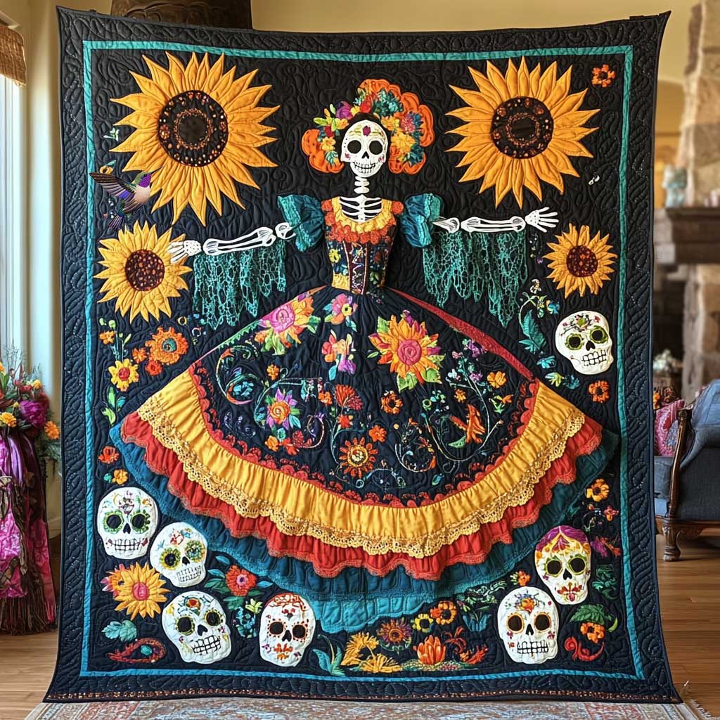 Day Of The Dead Fiesta WN2810015CL Quilt