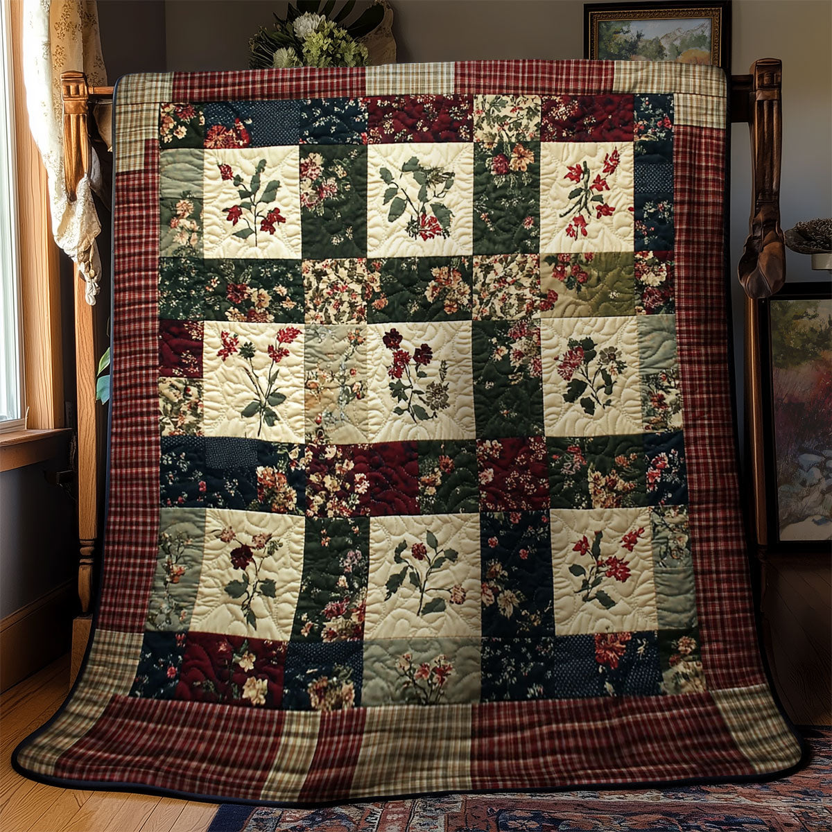 Vintage Flowers WY1302012CL Quilt