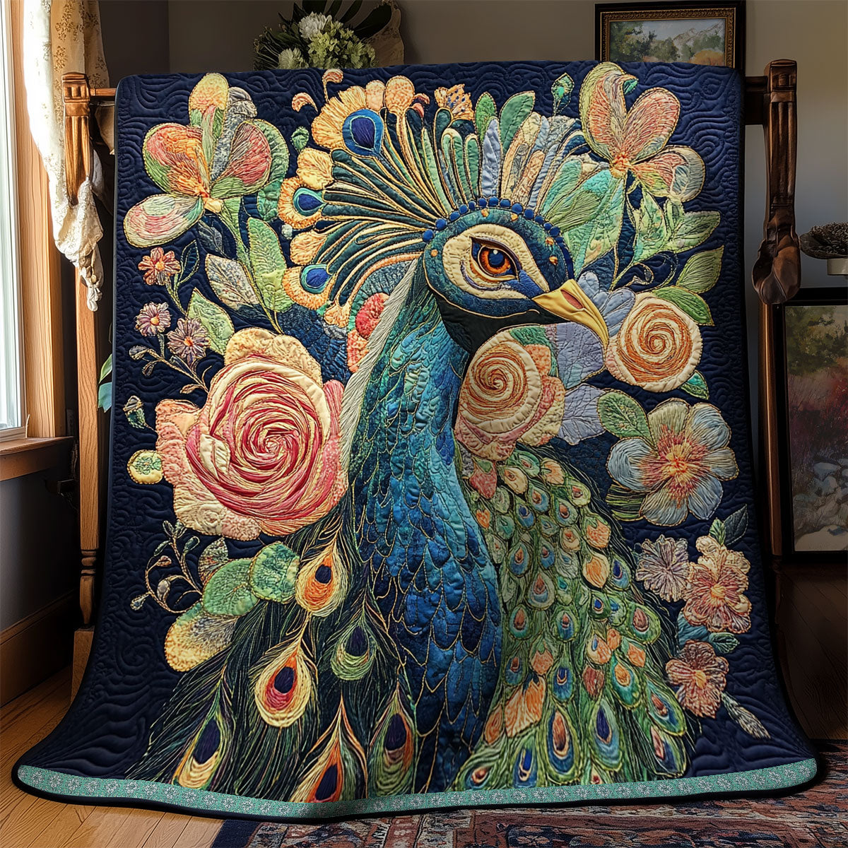 Peacock Flower WX1911040CL Quilt