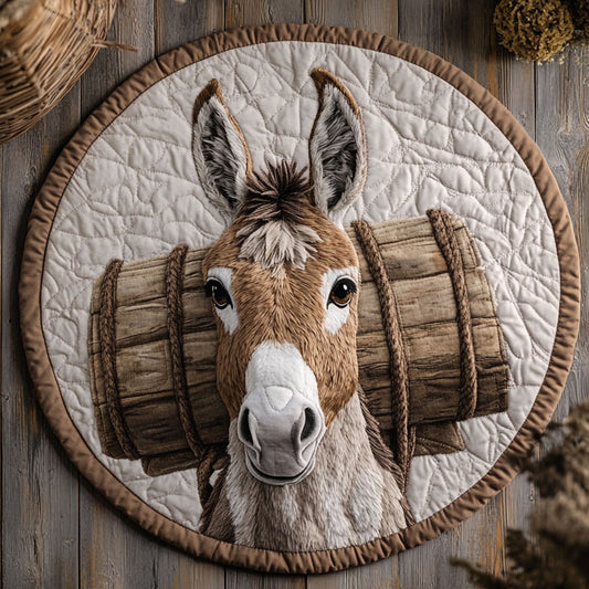 Donkey Friend CP2605005CL Quilted Round Mat