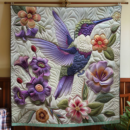 Purple Hummingbird WN1209041CL Quilt