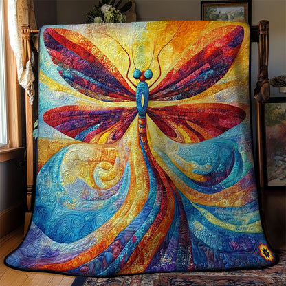 Colorful Abstract Dragonfly WY2011050CL Quilt