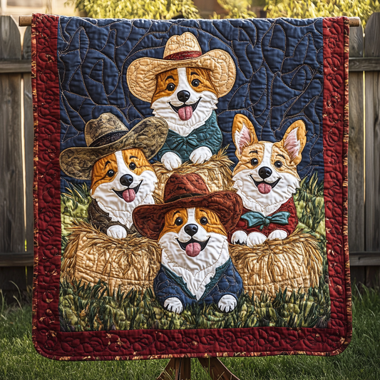 Corgi Hay Bales WN2309021CL Quilt