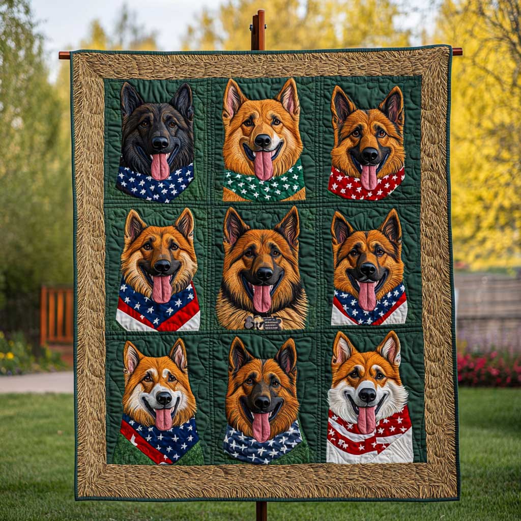Cool German Shepherd Patriot WP1709030CL Quilt