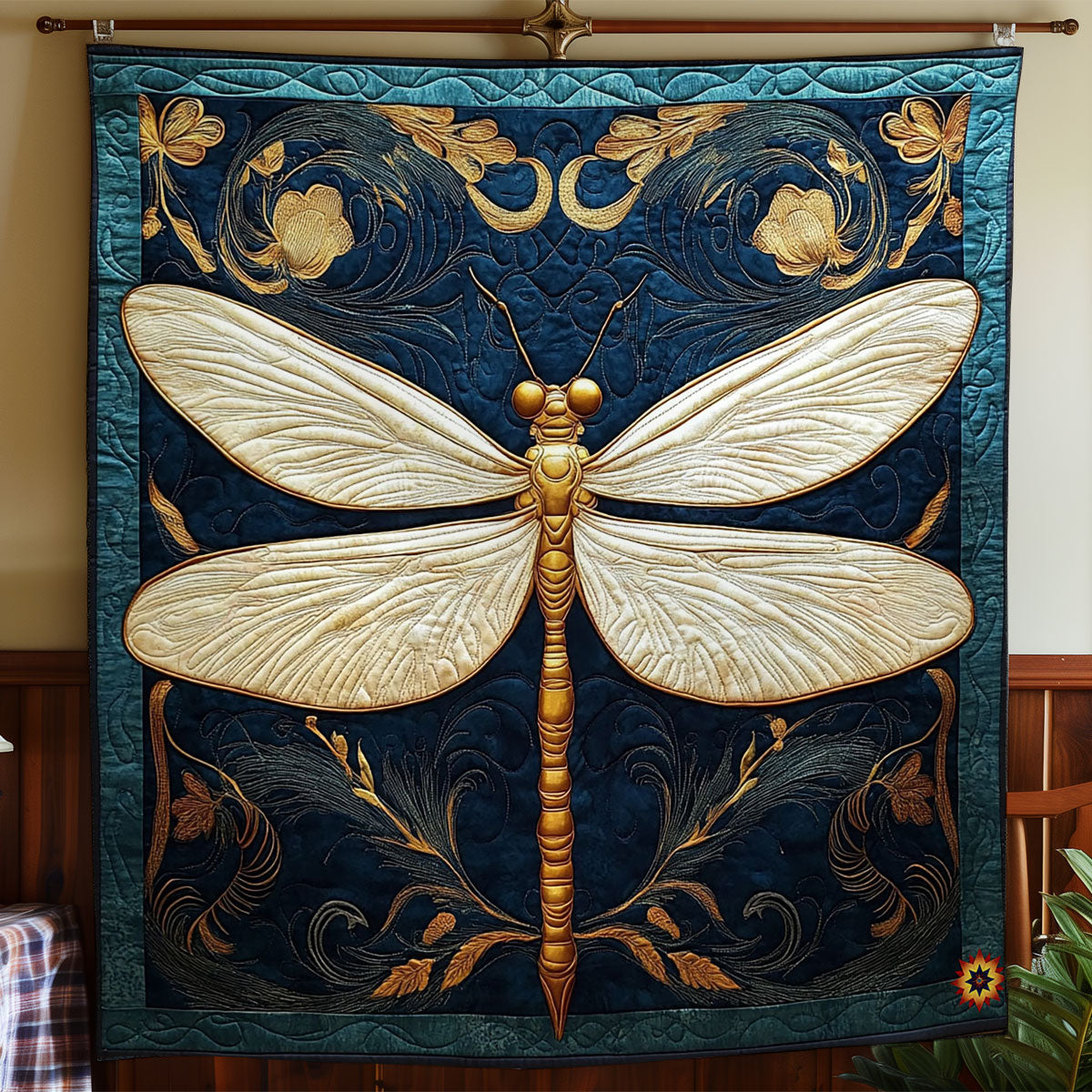 Abstract Royal Dragonfly WY0312018CL Quilt