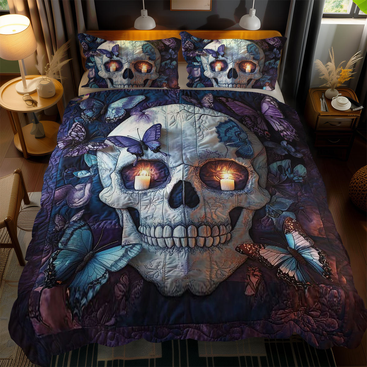 Skull Of Butterflies WN2410011CL Duvet Cover Set