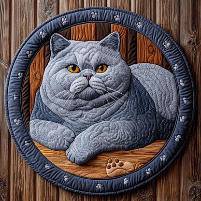 Charming Bri Cat CP2104011CL Quilted Round Mat