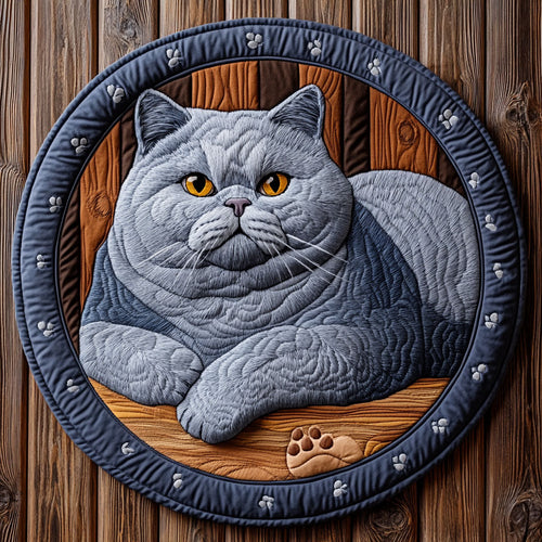 Charming Bri Cat CP2104011CL Quilted Round Mat