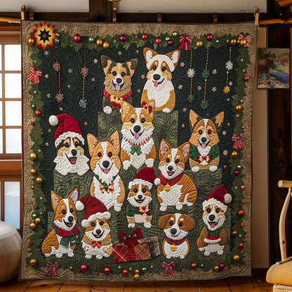 Corgi Christmas Joy WN3110035CL Quilt