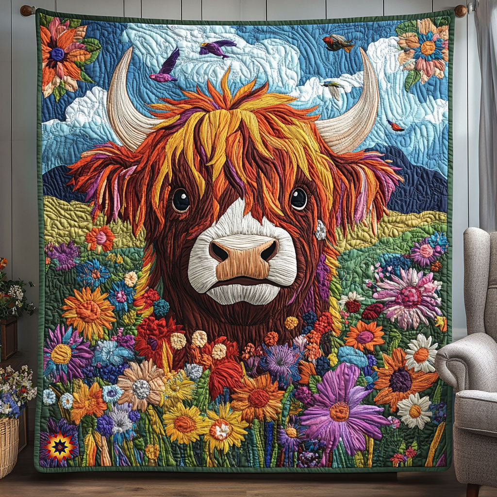Flower Cow WX0911019CL Quilt