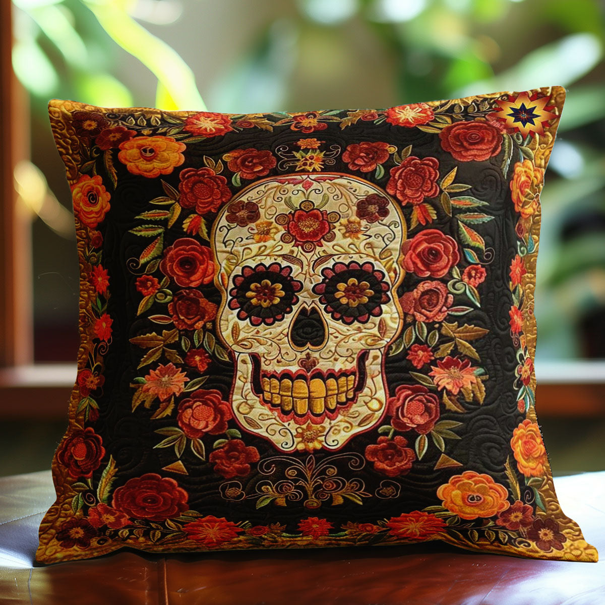 Floral Skull WN2110151CL Quilt Pillow Case