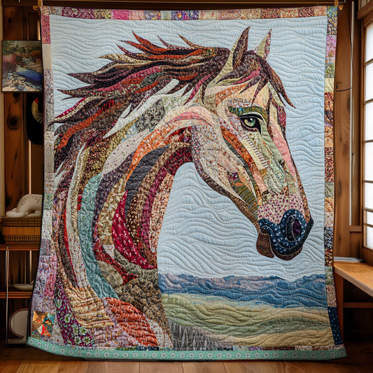 Patchwork Horse WU1012028CL Quilt