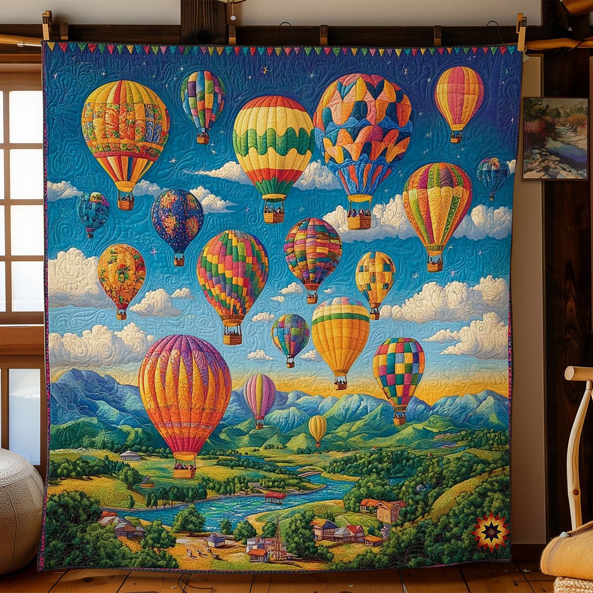 Hot Air Ballon WY2711016CL Quilt