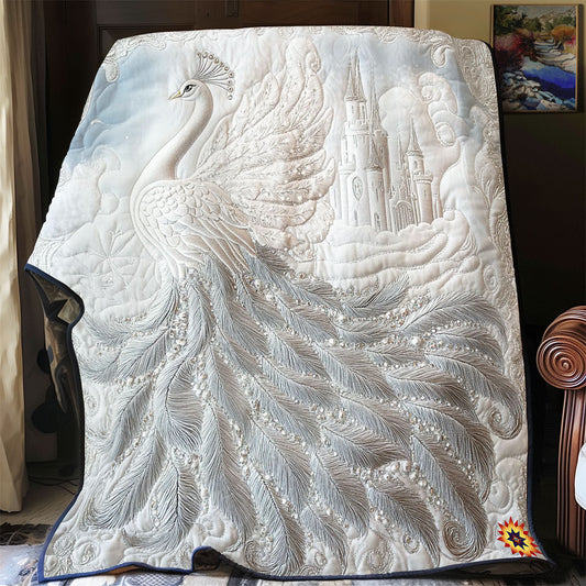 Peacock In Snow Castle WY2512022CL Quilt