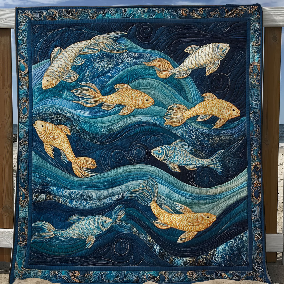 Royal Fish In Ocean WY1902100CL Quilt