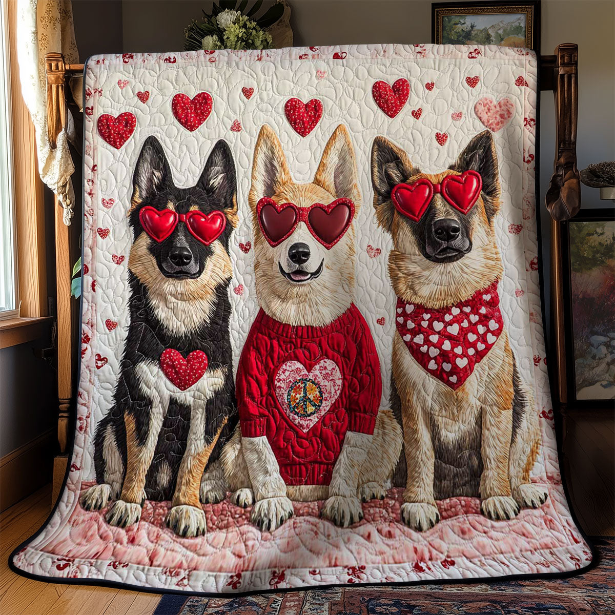 Heart Eyes Shepherds WN2012020CL Quilt
