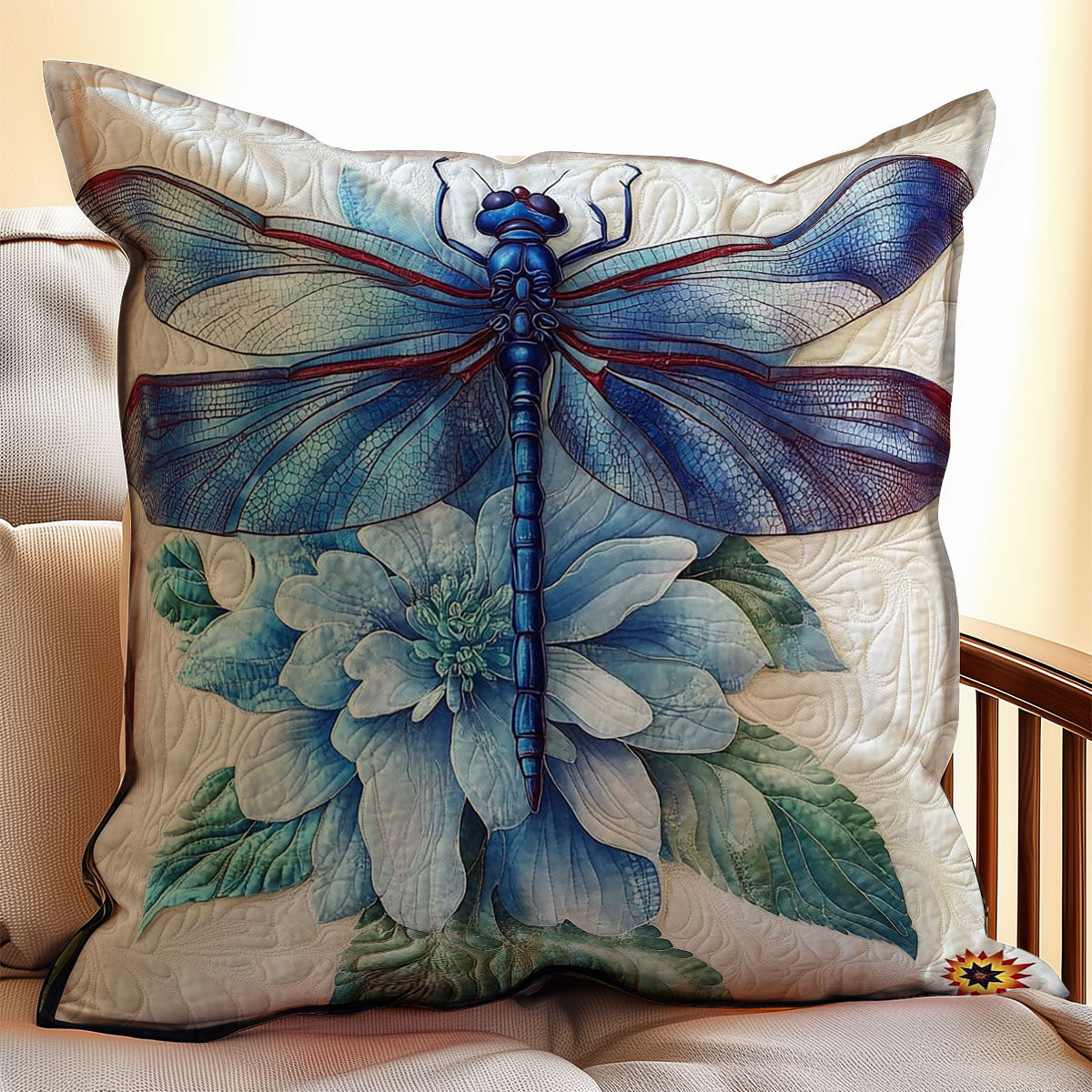 Blue Garden Dragonfly WY1012091CL Quilt Pillow Case