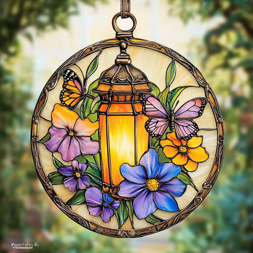 Lantern In Garden WY1401020CL Suncatcher