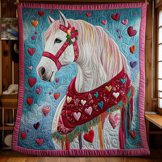 Heart Valentine Horse WY0202029CL Quilt