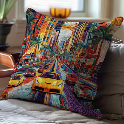Car In City WY0912090CL Quilt Pillow Case