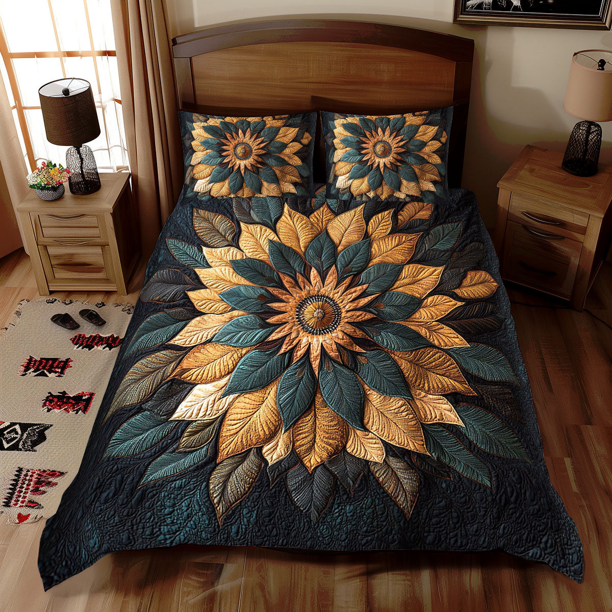 Native American Flower WJ3010030CL Duvet Cover Set