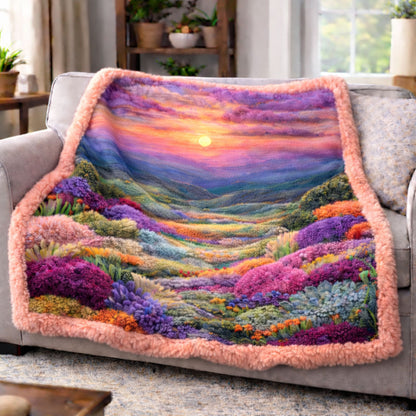 Soft Sunset Landscape KL2701009CL Faux Fur Throw Blanket