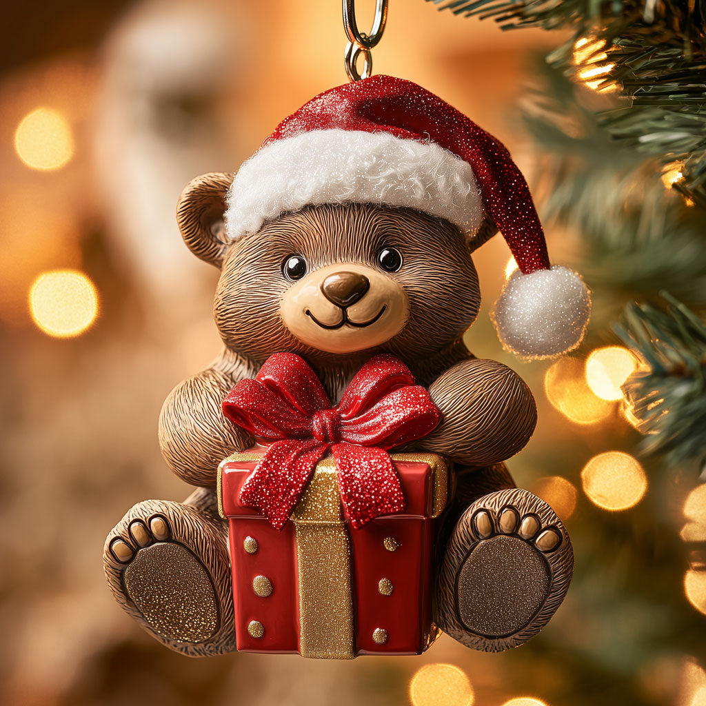 Present Bear LT1710022CL Christmas Ornament