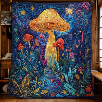 Majestic Night Mushroom Forest  WY1502061CL Quilt