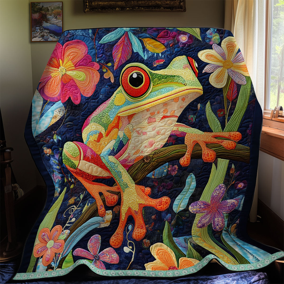 Vibrant Frog WX1511046CL Quilt