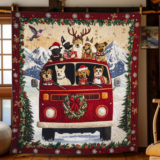 Jolly Dog Christmas Journey WN2510051CL Quilt