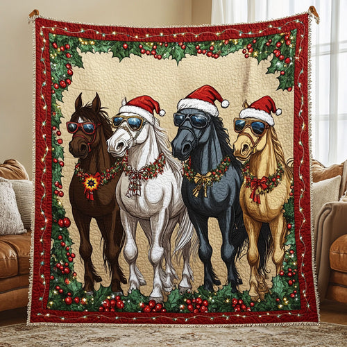 Horse Christmas WT1010019CL Quilt