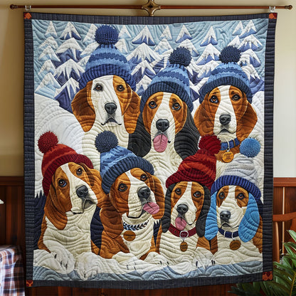 Winter Of Dachshund WY0801090CL Quilt