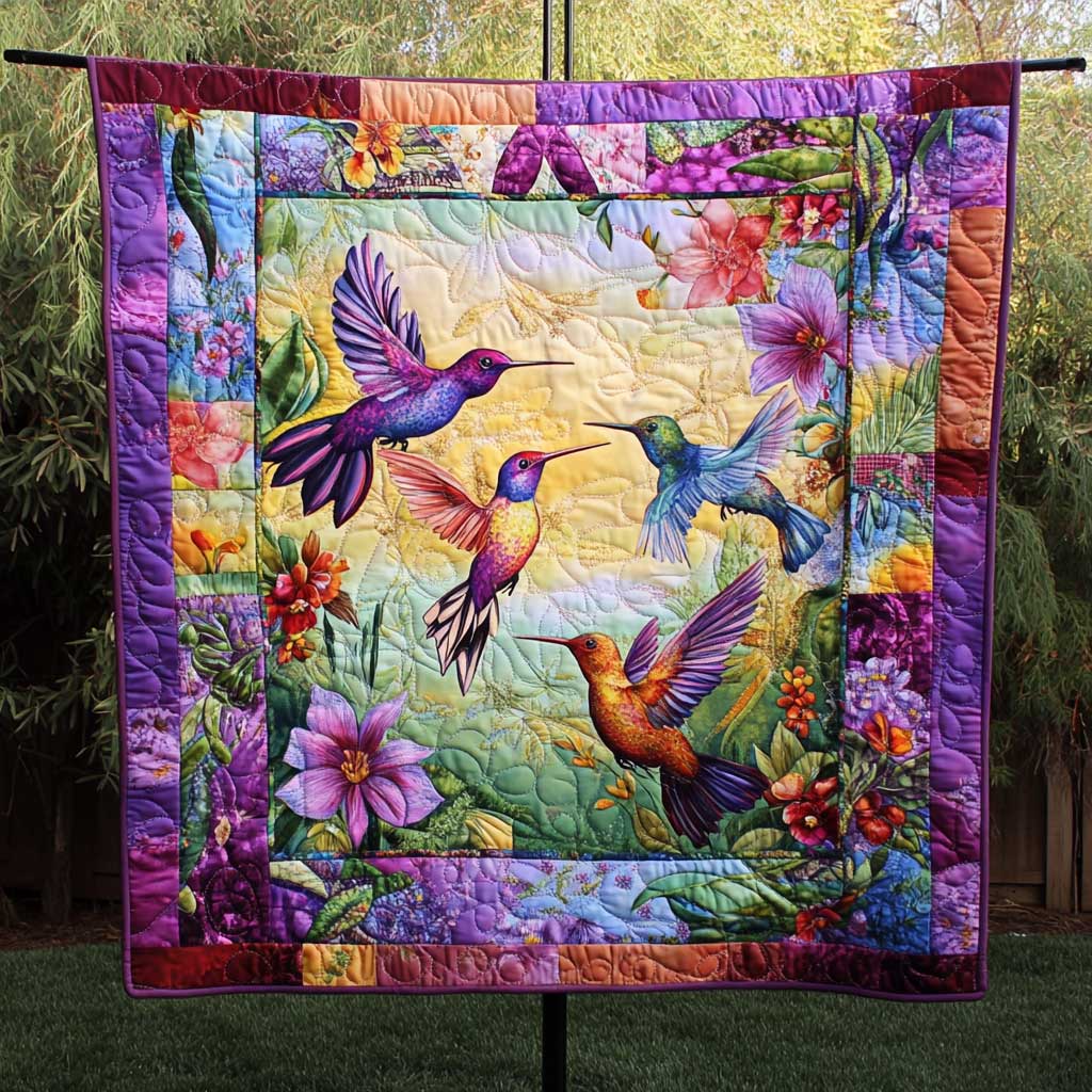 Hummingbird Dreamy Violets WN2809021CL Quilt