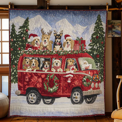 Festive Dog Caravan WN2510047CL Quilt